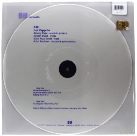 Led Zeppelin: Live at Fillmore West in San Francisco Jan.9th,1969  [WINYL]
