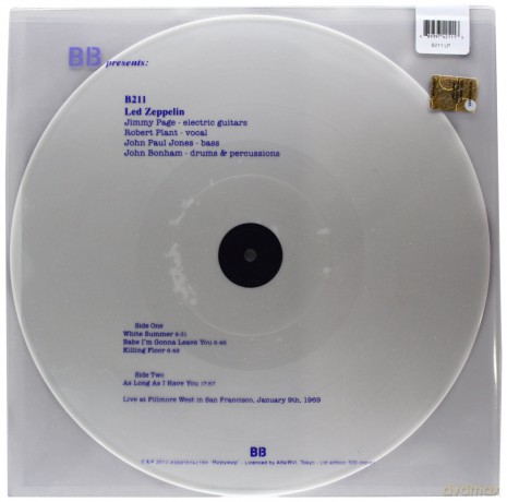 Led Zeppelin: Live at Fillmore West in San Francisco Jan.9th,1969  [WINYL]