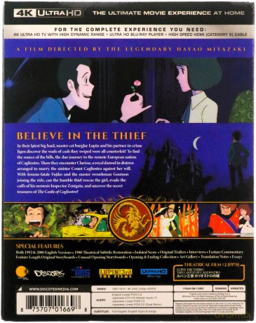 Lupin III: The Castle of Cagliostro (Lupin III: Zamek Cagliostro) [Blu-Ray 4K]