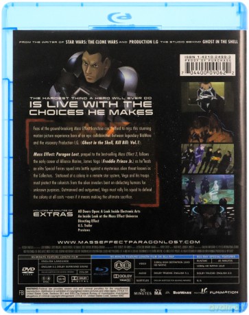 Mass Effect: Paragon Lost [Blu-Ray]+[DVD]