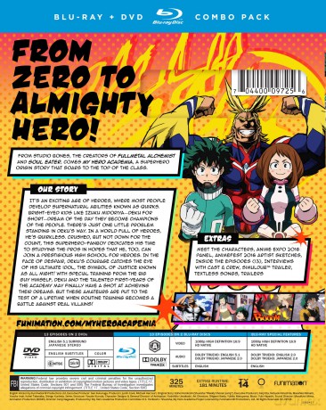 My Hero Academia season 1 (Akademia bohaterów)  [2xBlu-Ray]+[2xDVD]