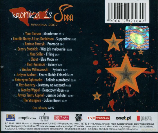 Różni Wykonawcy: Kronika 28. Przeg. Pios. Wroclaw 2007 [CD]