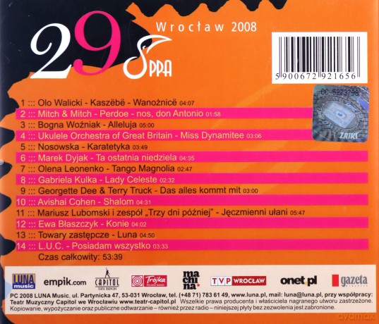 Różni Wykonawcy: Kronika 29. Przeg. Pios. Wroclaw 2008 [CD]
