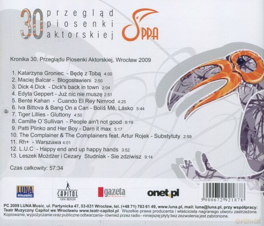 Różni Wykonawcy: Kronika 30. Przegl. Pios. Aktorskiej \'09 [CD]