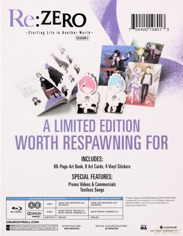 Re:ZERO: Starting Life in Another World season 2 (Re: Życie od zera w innym świecie) Limited Edition [4xBlu-Ray]