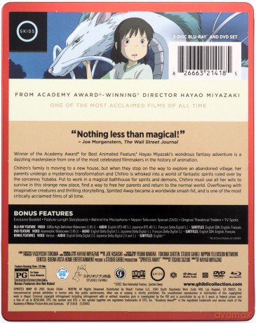 Spirited Away (Spirited Away: W krainie bogów) (steelbook) [Blu-Ray] + [DVD]