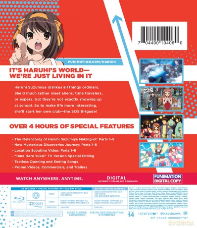 The Melancholy of Haruhi Suzumiya: Seasons 1 & 2 [4xBlu-Ray]