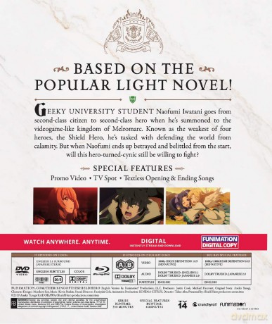 The Rising of the Shield Hero: Season One - Part One [2xBlu-Ray]+[2DVD]