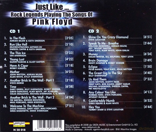 Pink Floyd: Just Like... Rock Legends Playing The Songs Of Pink Floyd [2CD]