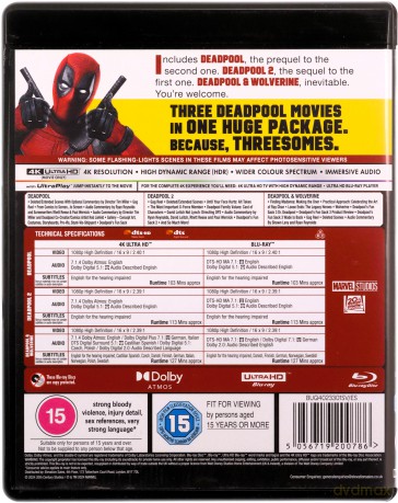 Deadpool 1-3 [3xBlu-Ray 4K]+[3xBlu-Ray]