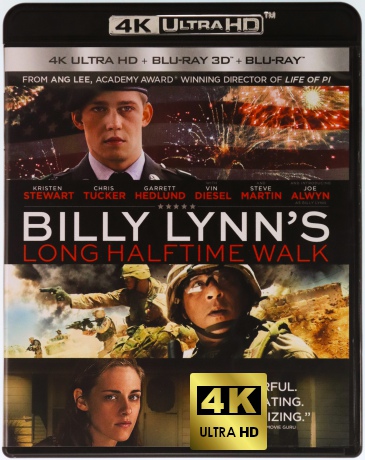 Billy Lynn's Long Halftime Walk (Najdłuższy marsz Billy'ego Lynna) [Blu-Ray 4K]+[Blu-Ray 3D]+[Blu-Ray]