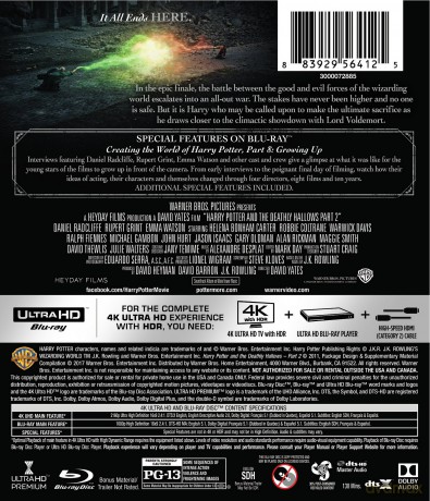Harry Potter and the Deathly Hallows Part 2 (Harry Potter i Insygnia Śmierci: Część II) [Blu-Ray 4K]+[Blu-Ray]