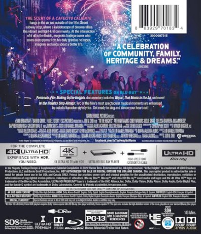 In The Heights (In the Heights: Wzgórza marzeń) [Blu-Ray 4K]+[Blu-Ray]