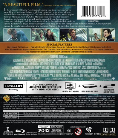 In the Heart of the Sea (W samym sercu morza) [Blu-Ray 4K]+[Blu-Ray]