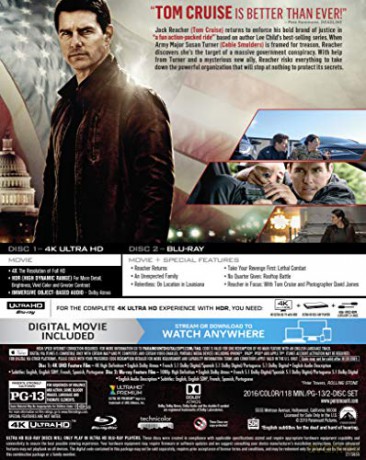Jack Reacher: Never Go Back (Jack Reacher: Nigdy nie wracaj) [Blu-Ray 4K]+[Blu-Ray]