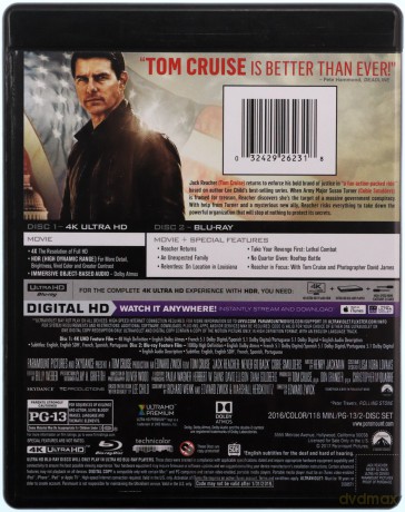 Jack Reacher: Never Go Back (Jack Reacher: Nigdy nie wracaj) [Blu-Ray 4K]+[Blu-Ray]