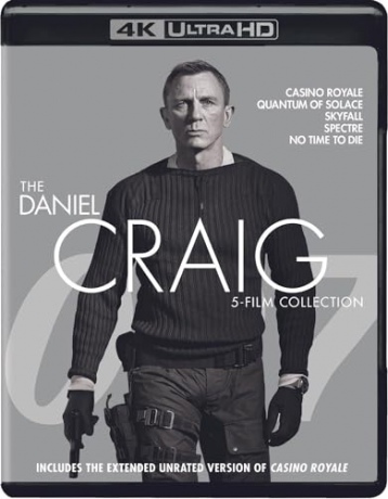 007 James Bond: The Daniel Craig Collection: Casino Royale / Quantum of Solace / Skyfall / Spectre / No Time to Die [BOX] [5xBlu-Ray 4K]+[5xBlu-Ray]