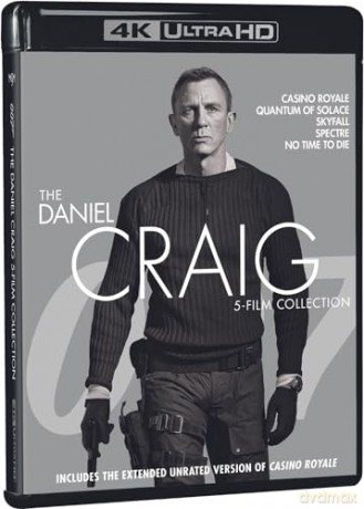 007 James Bond: The Daniel Craig Collection: Casino Royale / Quantum of Solace / Skyfall / Spectre / No Time to Die [BOX] [5xBlu-Ray 4K]+[5xBlu-Ray]