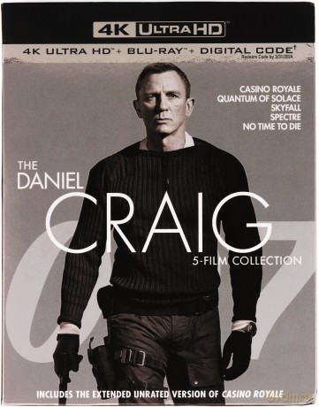 007 James Bond: The Daniel Craig Collection: Casino Royale / Quantum of Solace / Skyfall / Spectre / No Time to Die [BOX] [5xBlu-Ray 4K]+[5xBlu-Ray]