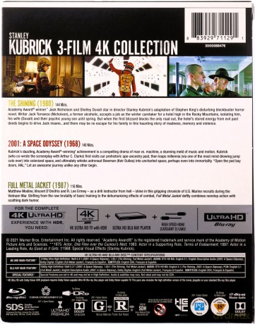 Kubrick 3-Film Collection: 2001: Odyseja kosmiczna / Lśnienie / Full Metal Jacket [3xBlu-Ray 4K]+[4xBlu-Ray]