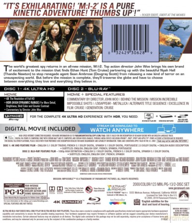 Mission: Impossible 2 [Blu-Ray 4K]+[Blu-Ray]