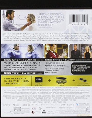Passengers (Pasażerowie) [Blu-Ray 4K]+[Blu-Ray 3D]+[Blu-Ray]