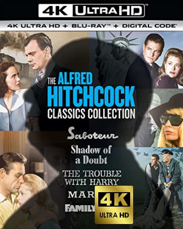 The Alfred Hitchcock Classics Collection: Saboteur / Shadow of a Doubt / The Trouble with Harry / Marnie / Family Plot [5xBlu-Ray 4K]+[5xBlu-Ray]