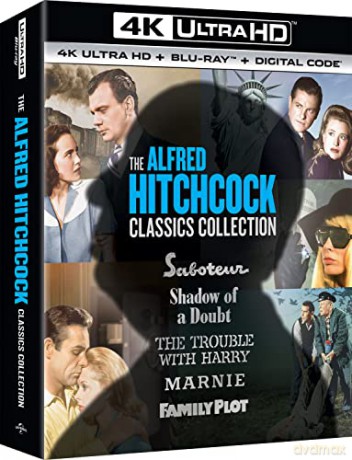 The Alfred Hitchcock Classics Collection: Saboteur / Shadow of a Doubt / The Trouble with Harry / Marnie / Family Plot [5xBlu-Ray 4K]+[5xBlu-Ray]