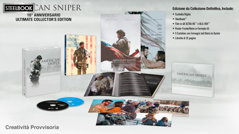 AMERICAN SNIPER UCE STEELBOOK (4K Ultra HD + Blu-ray) [Blu-Ray]