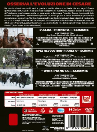 Cofanetto "Il Pianeta Delle Scimmie - Trilogia" (3 Film) - Dvd [DVD]