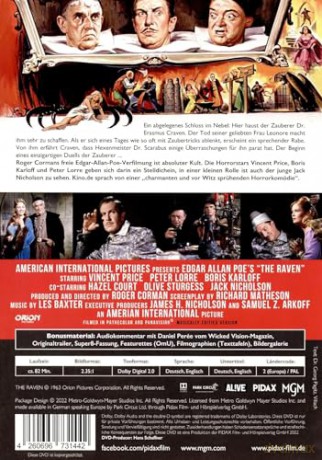 Der Rabe - Duell der Zauberer (The Raven) Kult Horror Komödie nach Edgar Allan Poe - Starbesetzt mit Vincent Price, Peter Lorre und Boris Karloff (Pidax Film-Klassiker) [DVD]