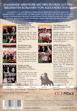 Die Musketiere Film Collection - Einer für alle, alle für einen - Spannende Abenteuer mit den Figuren aus den Romanen von Alexandre Dumas (Richelieu, eisernen Maske, Geheimnis) [DVD]