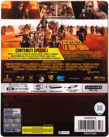 Furiosa: A Mad Max Saga (steelbook) [Blu-Ray 4K]+[Blu-Ray]