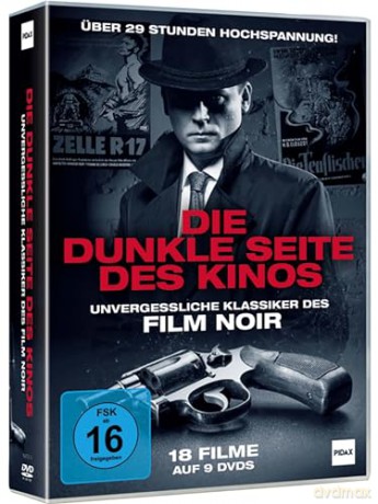Film Noir Box - Die dunkle Seite des Kinos - 18 unvergessliche Meisterwerke der Film Noir Klassiker in einer Edition - Sammlerbox (Pidax Film-Klassiker) [DVD]