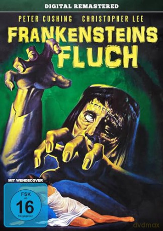 Frankensteins Fluch (Uncut) Horror-Klassiker mit den Ikonen Christopher Lee und Peter Cushing vom Kult-Regiseur der Hammer-Studios Terence Fisher (OT: The Curse of Frankenstein) [DVD]