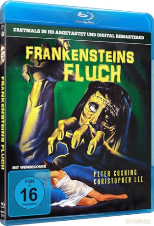 Frankensteins Fluch (Uncut) Horror-Klassiker mit den Ikonen Christopher Lee und Peter Cushing vom Kult-Regiseur der Hammer-Studios Terence Fisher (OT: The Curse of Frankenstein) [Blu-Ray]