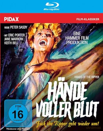 Hände voller Blut (Jack the Ripper kehrt zurück) Kult Horrorfilm mit Starbesetzung aus den legendären Hammer Film Studios (OT: Hands of the Ripper) [Blu-Ray]