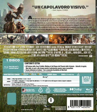 Il Regno Del Pianeta Delle Scimmie - Bd [Blu-Ray]