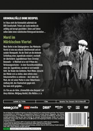 Mord im märkischen Viertel (Kriminalfälle ohne Beispiel) (DDR TV-Archiv) [DVD]