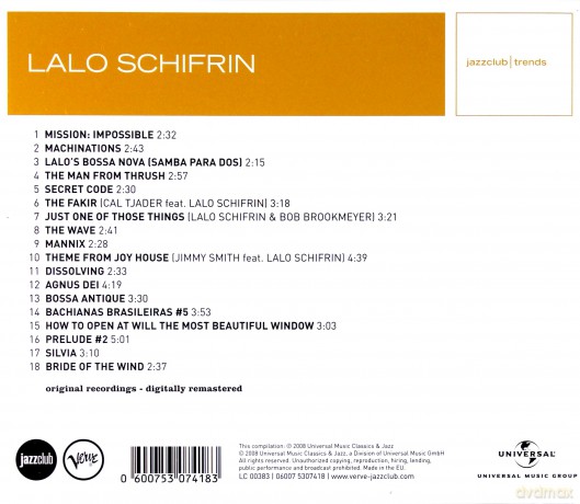 Lalo Schifrin: Mission Impossible And Other Thrilling Themes (Jazz Club) [CD]