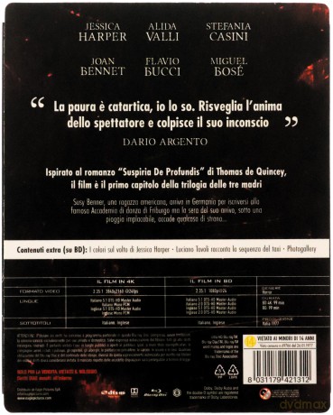 Suspiria (Odgłosy) [Blu-Ray 4K] + [Blu-ray]