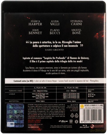 Suspiria (Odgłosy) [Blu-Ray 4K] + [Blu-ray]