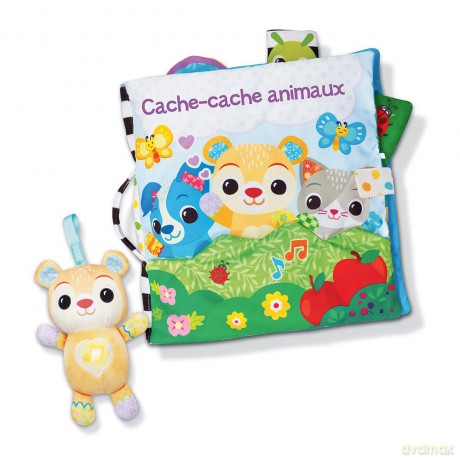 VTech - Libro in tessuto per bambini con piccolo orsacchiotto musicale e interattivo, giocattolo di risveglio sensoriale, regalo per bambini dai 3 mesi - contenuto in francese [DVD]