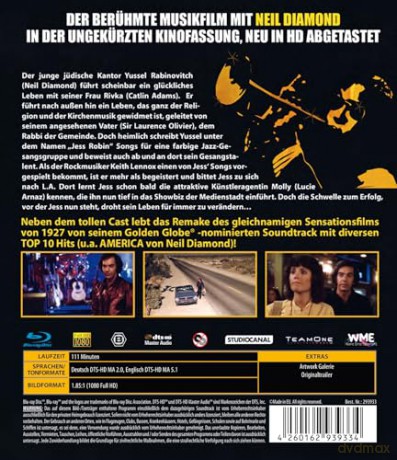 Jazz Singer - Neil Diamond in einer ungekürzten Kinofassung: Musik, die Emotionen entfesselt [Blu-Ray]