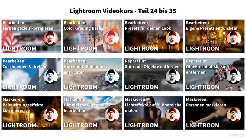 Lightroom - Online-Videokurs: Die Bildbearbeitungs-Software leicht nachvollziehbar vom Profi erklärt - Videos mit über 3 Stunden Laufzeit - Gutschein-Code für den Kurs als Stream [DVD]