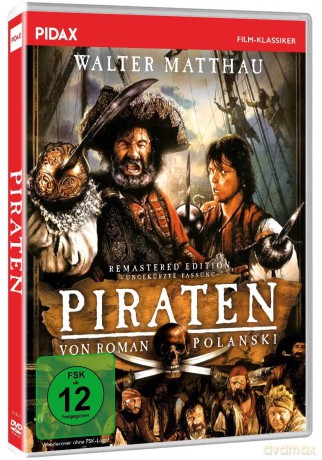 Piraten von Roman Polanski - Preisgekrönter Abenteuerfilm mit Starbesetzung - Aufbereiteter Film und Ton - Klassisches Piratenabenteuer von 1986 mit Walter Matthau (Pidax Film-Klassiker) [DVD]
