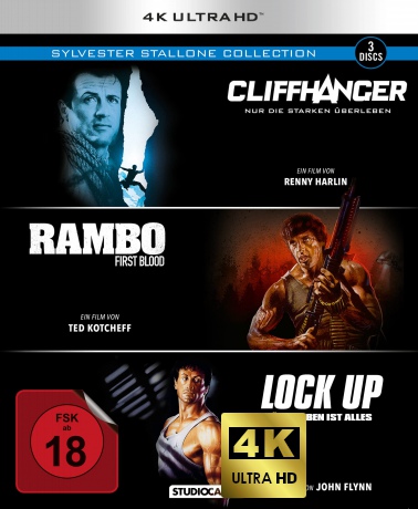 Sylvester Stallone Collection: Rambo / Lock Up / Cliffhanger (Rambo / Osadzony / Na krawędzi) [2xBlu-Ray 4K]+[Blu-Ray]