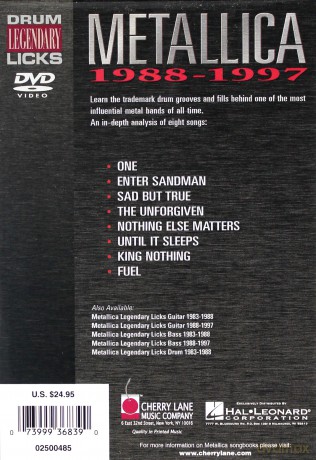 Metallica: Legendary Drum Licks - Metallica 1988-97 [DVD]
