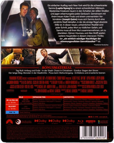A Quiet Place: Day One (Ciche miejsce: Dzień pierwszy) (steelbook) [Blu-Ray 4K]+[Blu-Ray ]
