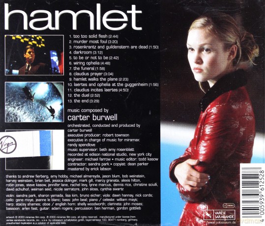 Hamlet soundtrack (Carter Burwell) [CD]